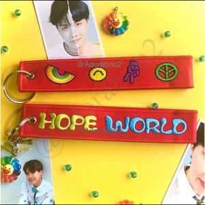 Hopeworld J-Hope Embroidery BTS Lanyard Keychain